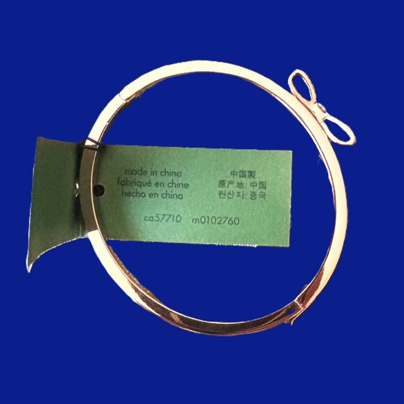 Kate Spade NWT Gold Bangle with Rhinestone "Ready-set-Bow" Bow - Picture 10 of 11